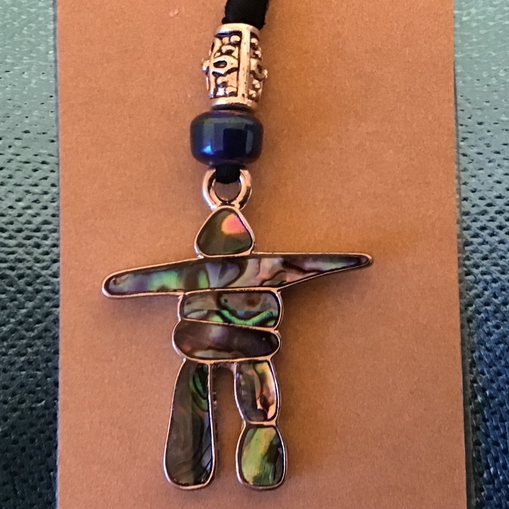 Midnight Sun Inukshuk Medicine Stone Necklace